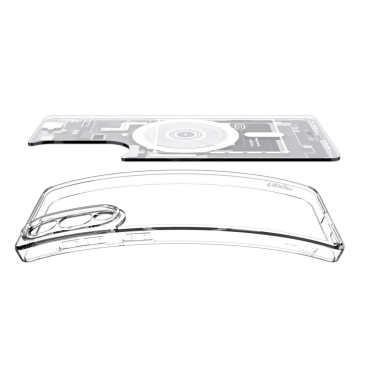 Samsung Galaxy S25 Edge med Ultra Hybrid Mag Print med Magsafe - Vit
