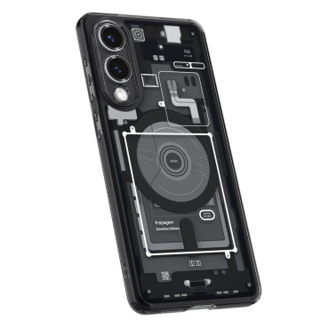 Case voor Samsung Galaxy S25 Edge met Ultra Hybrid Mag Print met Magsafe - Zwart