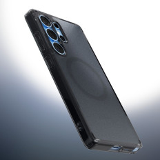 Případ pro Samsung Galaxy S25 Edge Ultra Hybrid Mag from MagSafe - Black Průsvitný
