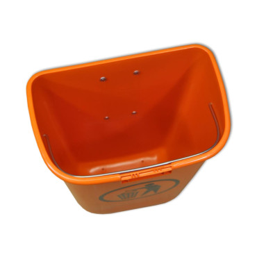 Street Basket Municipal Garbage Container på posten eller Wall Din 50L - Orange