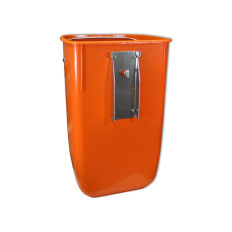 Street Basket Municipal Garbage Container på posten eller Wall Din 50L - Orange