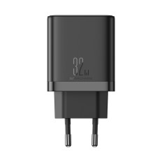 Snabb 2x USB-C / 1X USB-A-nätverksladdare 32W svart