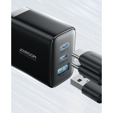 Snabb 2x USB-C / 1X USB-A-nätverksladdare 32W svart