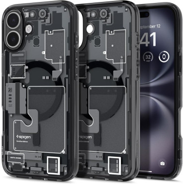 Étui de protection pour iPhone 16 Ultra hybride Magsafe zéro un - gris foncé