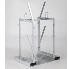 Palette de transport pour bouteilles de gaz de 4 bouteilles.