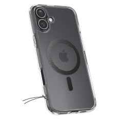 Etui ochronne na iPhone 16 Ultra Hybrid MagSafe Carbon Fiber - przezroczysto szare