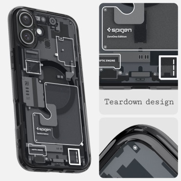 Ochranné pouzdro pro iPhone 16 Ultra Hybrid MagSafe nula One - tmavě šedá