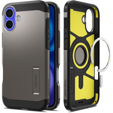 Σκληρή θήκη Armor Magsafe με ένα περίπτερο για το iPhone 16 - Gunmetal