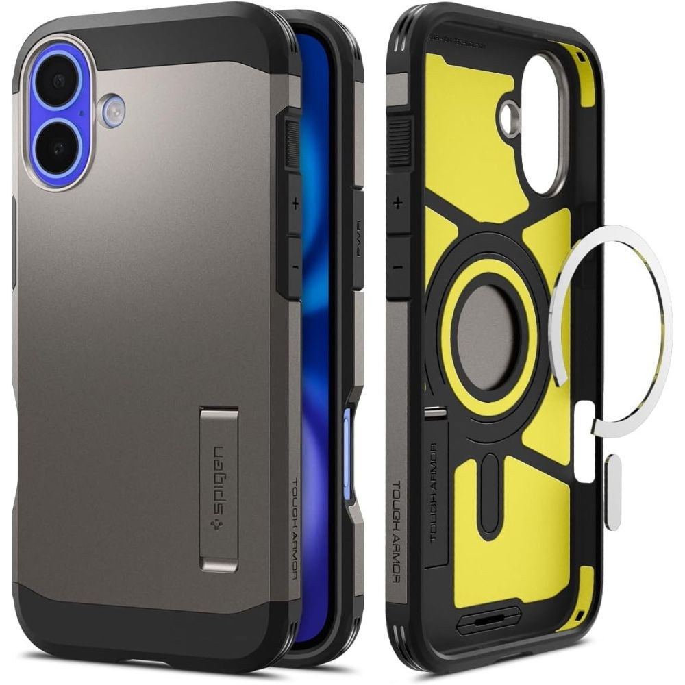Σκληρή θήκη Armor Magsafe με ένα περίπτερο για το iPhone 16 - Gunmetal