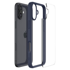 Cas de protection sur iPhone 16 Ultra hybride - Transparence Bleu