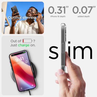 Kaitsekott iPhone 16 Ultra hübriid Magsafe süsinikkiud - läbipaistev hall