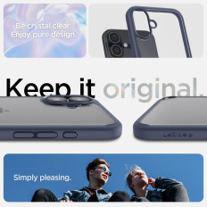 Cas de protection sur iPhone 16 Ultra hybride - Transparence Bleu