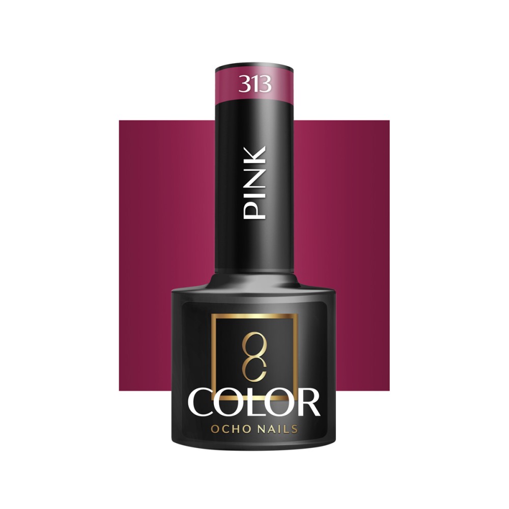 OCHO NAILS Hybride nagellak roze 313 - 5 g — vooraanzicht