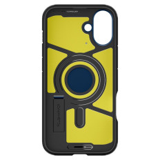 Armadura resistente Magsafe Case com um suporte para o iPhone 16 - azul