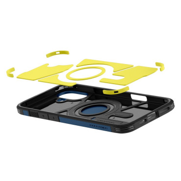 Trak Armor Magsafe Case s stojalom za iPhone 16 - modra