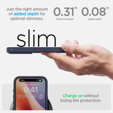 Cas de protection sur iPhone 16 Ultra hybride - Transparence Bleu