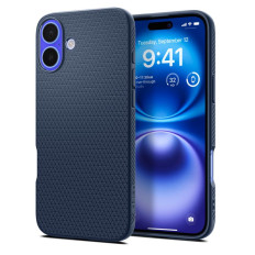 Primer na iPhone 16 tekoči zrak - modra
