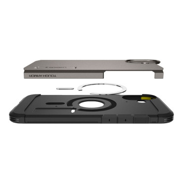 Σκληρή θήκη Armor Magsafe με ένα περίπτερο για το iPhone 16 - Gunmetal