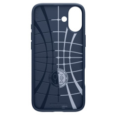 Primer na iPhone 16 tekoči zrak - modra