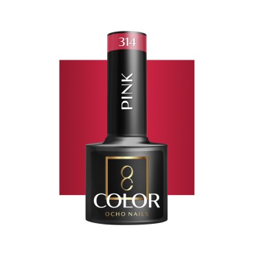 Vernis hybride OCHO NAILS Rose 314 - 5 g — vue de face
