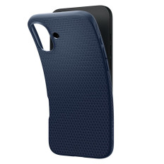 Primer na iPhone 16 tekoči zrak - modra