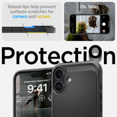 Hape Cap para iPhone 16 Armadura Rugged Magsafe - Negro