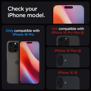 Tvrdené sklo na iPhone 16 Pro Glass.tr EZ FIT - 2 ks.