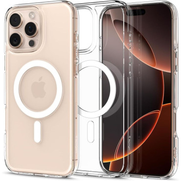 Ochranné puzdro pre iPhone 16 Pro Ultra Hybrid Mag z Magsafe - Transparentné Biele