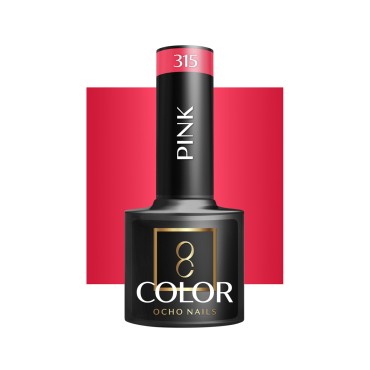 OCHO NAILS Υβριδικό Βερνίκι Νυχιών Ροζ 315 - 5 g — προβολή από μπροστά