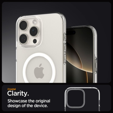Prípad na iPhone 16 Pro Liquid Crystal Magsafe - transparentný