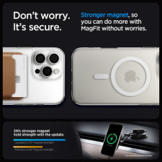 Primer na iPhone 16 Pro tekoči kristal Magsafe - prozorna