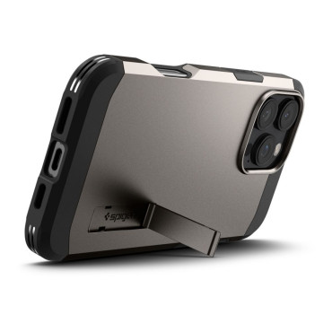 Case Case på iPhone 16 Pro med hård pansar Magsafe - Gunmetal