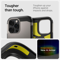 Case Case på iPhone 16 Pro med hård pansar Magsafe - Gunmetal