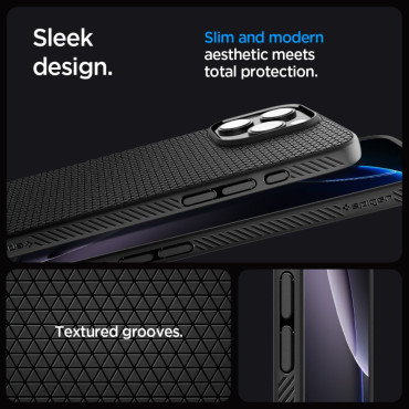 Prípad na iPhone 16 Pro tekutý vzduch - čierny