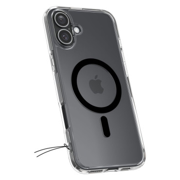 Slučaj bazena na iPhoneu 16 plus ultra hibrid mag iz magsafe - prozirna crna