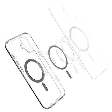 Caso da piscina no iPhone 16 mais Magsafe - Magsafe - preto transparente