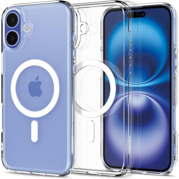HAPE CAP PER IPHONE 16 PLUS ULTRA HYBRID MAG Z MAGSAFE - Bianco trasparente