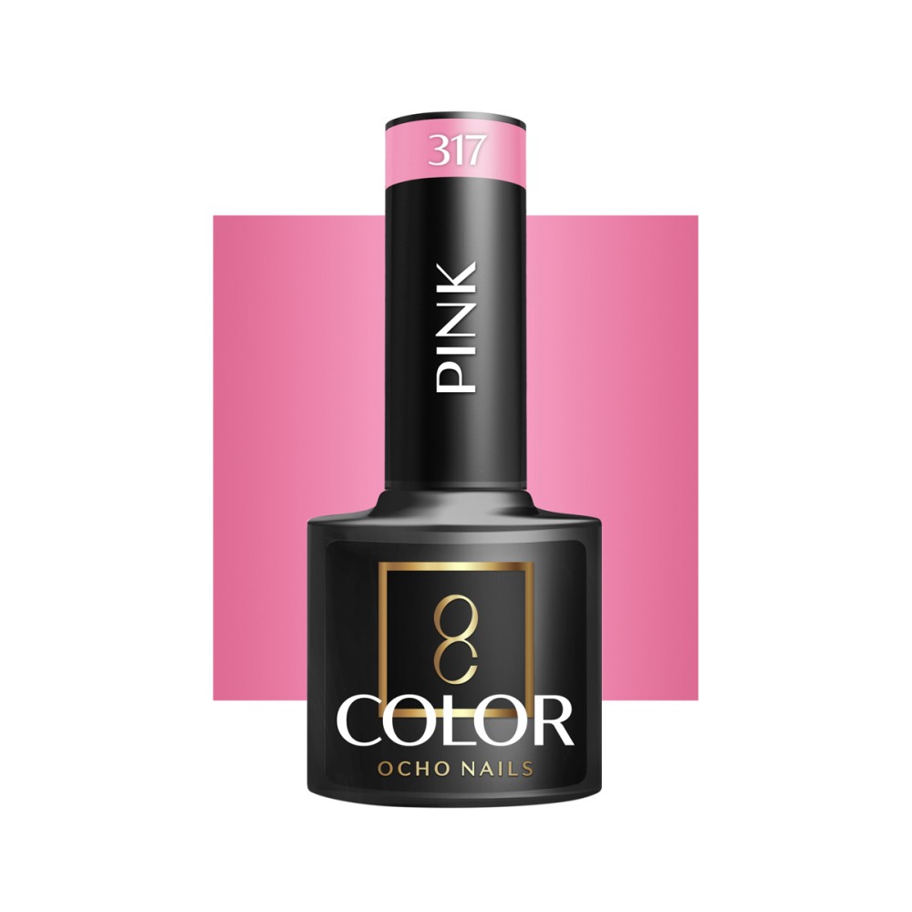 OCHO NAILS Hibrid körömlakk Pink 317 - 5 g — elölnézet