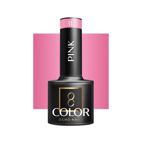 OCHO NAILS Υβριδικό Βερνίκι Νυχιών Ροζ 317 - 5 γρ — προβολή από μπροστά