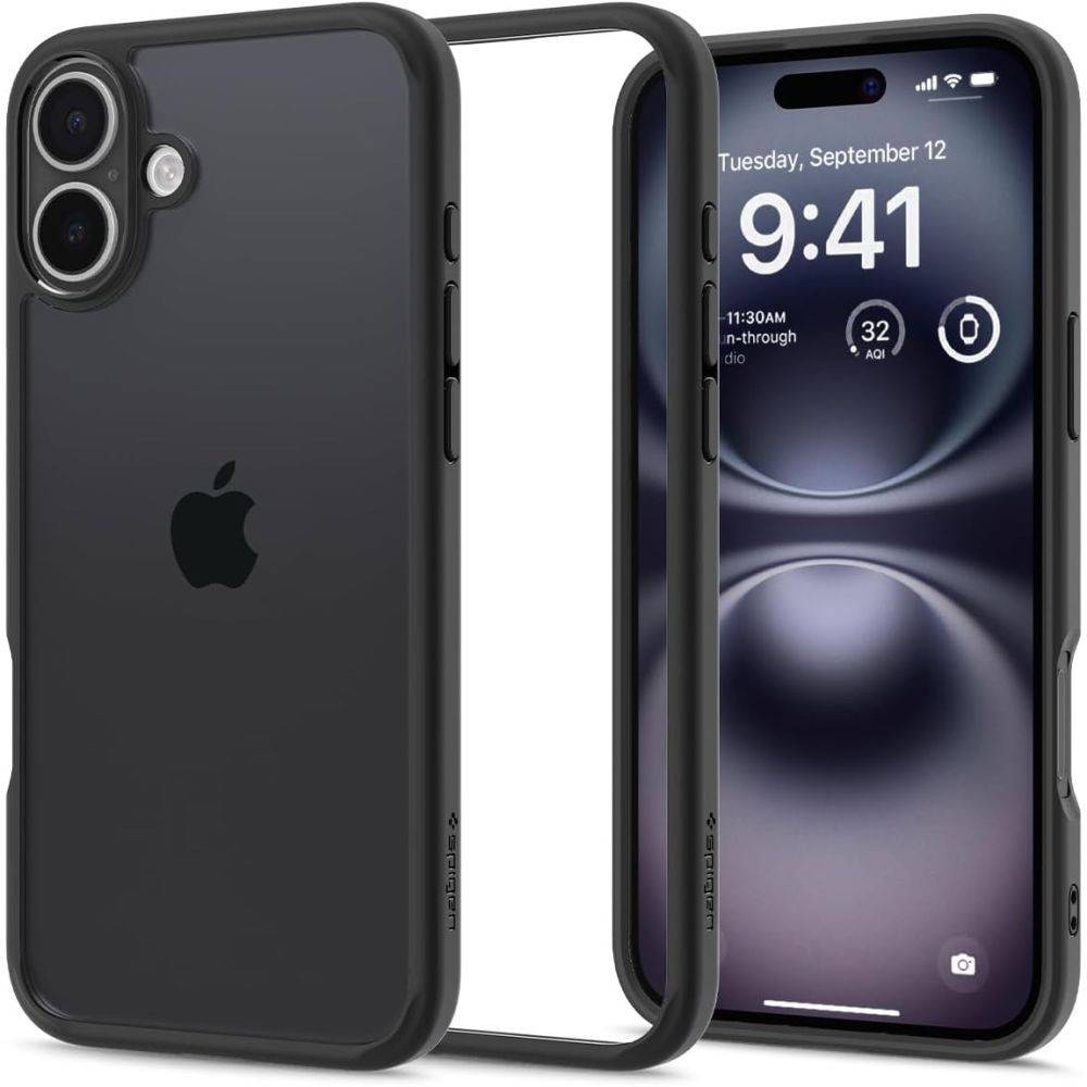 Halt Case op iPhone 16 Plus Ultra Hybrid - Black Mat