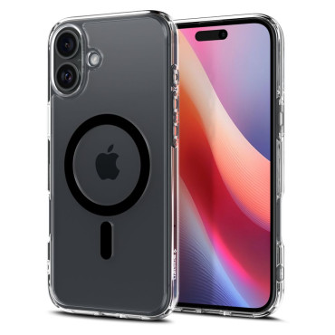 Caso da piscina no iPhone 16 mais Magsafe - Magsafe - preto transparente