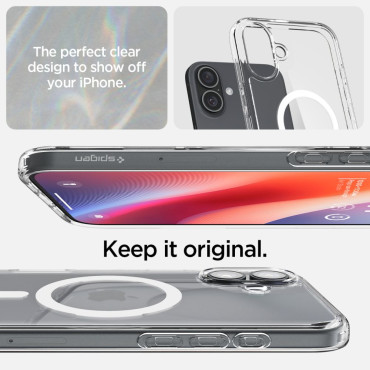 HAPE kork iPhone 16 pluss Ultra hübriid mag z magsafe - läbipaistev valge