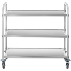 Cating Waiter 3 estante para 150 kg de acero inoxidable Royal Catering RCSW 3A