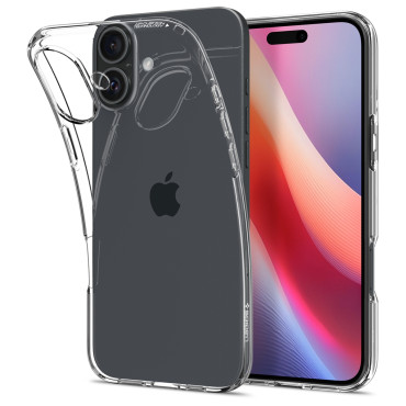 Caso protetor no iPhone 16 mais cristal líquido - transparente