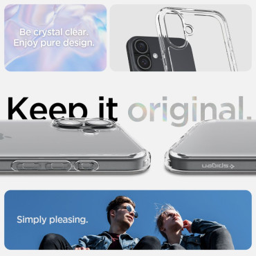 Caso de proteção no iphone 16 mais ultra híbrido - transparente