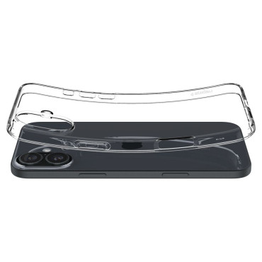 Caso protetor no iPhone 16 mais cristal líquido - transparente