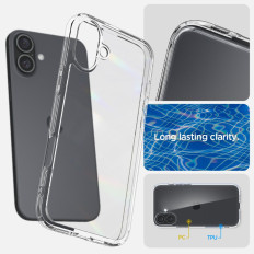 Caso de proteção no iphone 16 mais ultra híbrido - transparente