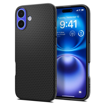 Ochranné puzdro pre iPhone 16 plus tekutý vzduch - čierny