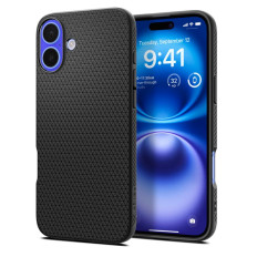 Capa protetora para iphone 16 mais ar líquido - preto