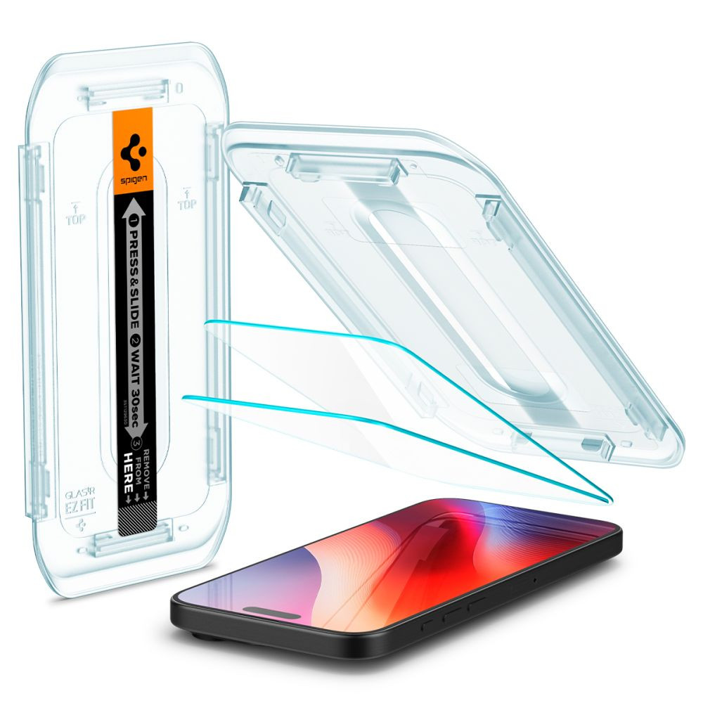Edzett üveg egy szerelési keretben az iPhone 16 Pro Max - 2 db.